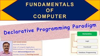 declarative programming paradigm | programming language paradigm | fundamentals of computer | 2020