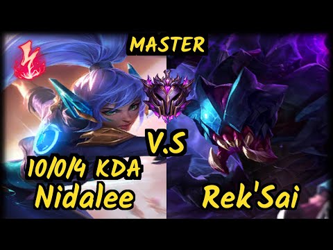 RED Revolta (NIDALEE) vs REK'SAI - 10/0/4 KDA JUNGLE GAMEPLAY - BR Ranked MASTER