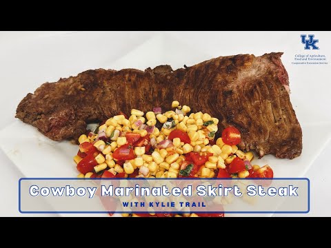 Cowboy Marinated Skirt Steak With Corn Salad