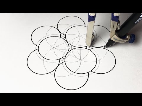 Relaxing Pentagram Mandala Drawing Process