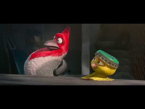 Trailer frame: the blue macaw tribe’s celebration, echoing 'Beautiful Creatures' body percussion