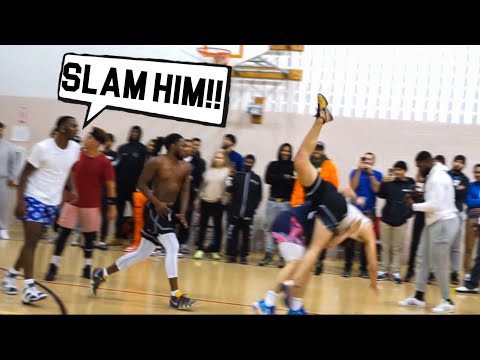 Trash Talker Tried To Slam Me On My Head.. 5v5 Basketball