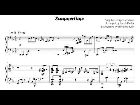 Summertime by Jacob Koller (Transcription)