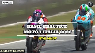 Download lagu Hasil Moto3 Hari ini~Hasil Practice Moto3 Italia 2026 Hari ini~Hasil Veda Ega Pratama Moto3 Mugello mp3