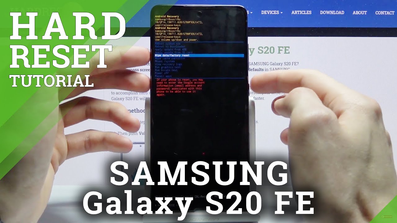 How to Hard Reset SAMSUNG Galaxy S20 FE – Bypass Screen Lock / Wipe Data