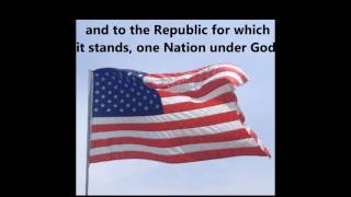 The Pledge of Allegiance words lyrics USA UNITED STATES Patriotic School Assembly Citizenship