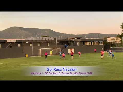 Gol Navalón. Inter Ibiza 1 - CE Santanyí 3. Tercera División Balear 21/22