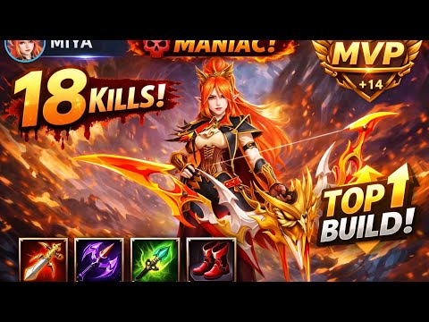 🔥 Miya 18 Kills + Maniac | Best Miya Build 2026 | Mobile Legends Bang Bang 🔥