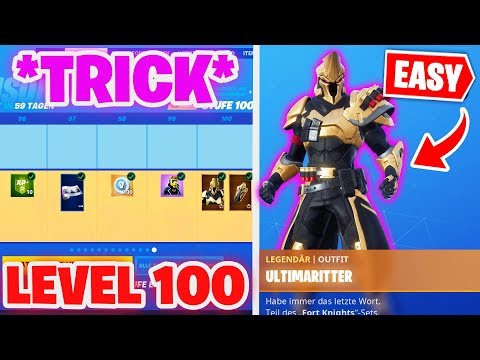 SEASON 10 Battle Pass LEVEL 100 *TRICK* | Level 100 SCHNELL erreichen! | Fortnite Season 10