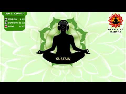 Guided Breathing Mantra (4-12-12) Pranayama Yoga Breathing Exercise Level 3 Vol 27