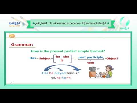 الثالث المتوسط | الفصل الدراسي الأول 1438 | الإنجليزية | 3a A learning exprience