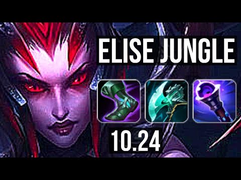 ELISE vs HECARIM (JUNGLE) | 70% winrate, 9/1/2, Dominating | KR Grandmaster | v10.24