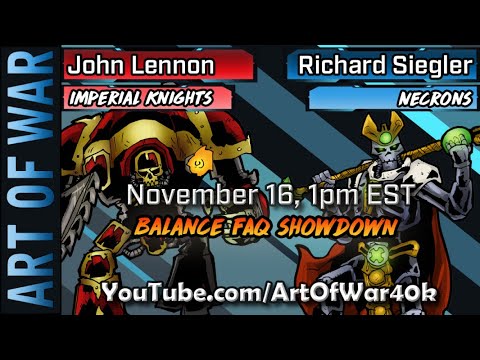 Warhammer 40k 9th Edition Battle Report: NEW Necrons vs Imperial Knights!