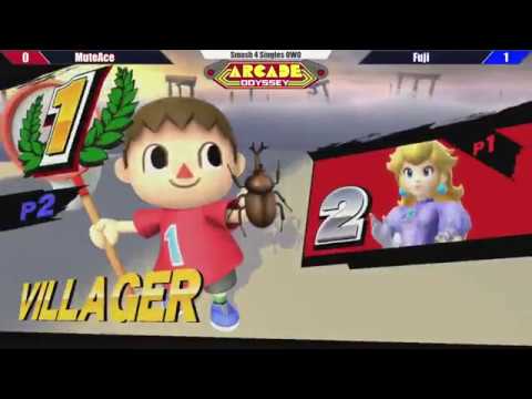 Fuji (Villager) vs MuteAce (Peach) - Arcade Odyssey Smash 4 12/15/17 - Losers Quarters