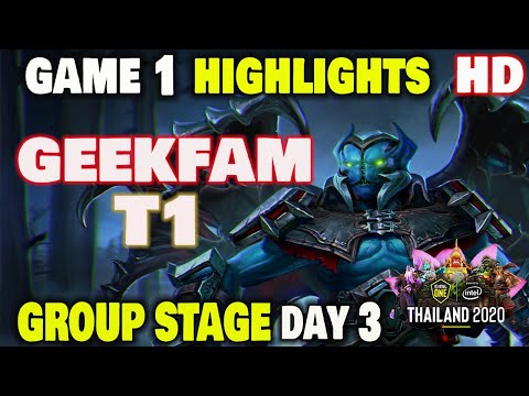 Geek Fam vs T1 Game 1 Highlights ESL One Thailand 2020 Group Stage