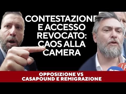 "Antifascismo mafioso", "Neonazisti e neofascisti fuori dalla Camera". Opposizione vs Casapound