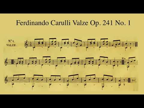 Ferdinando Carulli Op. 241 No. 1 Valze in C Major, Méthode complète