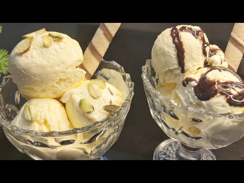 Custard Ice Cream Recipe , बहुत कम सामान और आसानी से बनने वाली आइसक्रीम Vanilla Ice Cream