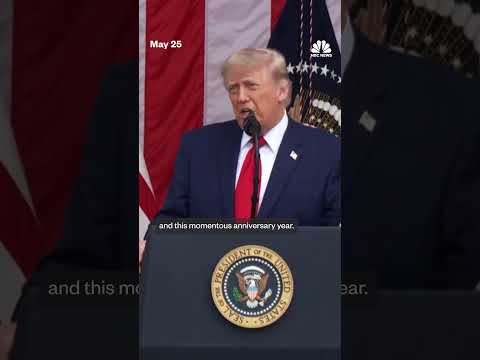 President Trump pays tribute to fallen American service members during Memorial day ceremony