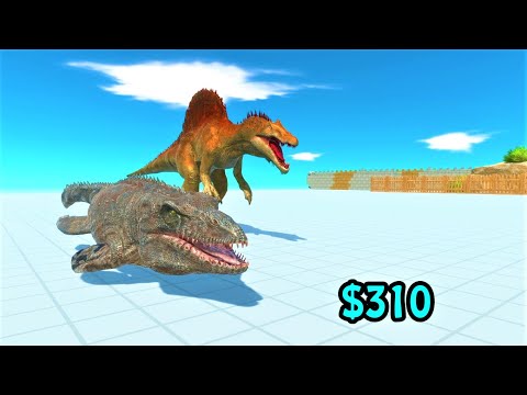 Spinosaurus Mosasaurus $310 vs random units same price ARBS Animal Revolt Battle Simulator