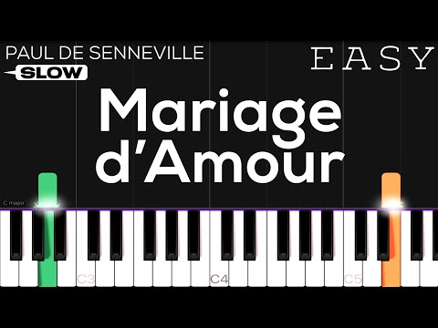 Mariage d’Amour (Chopin-Spring Waltz) | SLOW EASY Piano Tutorial