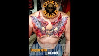Burning Skull Tattoo Timlapse