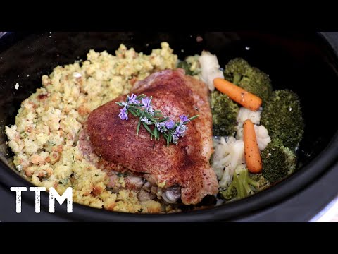 How to make a Slow Cooker Turkey Thigh Dinner ~ Easy Cooking