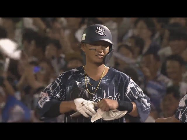 【7回裏】遂に均衡を破る!! ライオンズ・佐藤龍世 レフトへ先制のタイムリーヒット!!  2024年8月20日 埼玉西武ライオンズ 対 オリックス・バファローズ