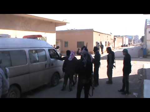 مخاطبة عناصر النظام للانشقاق في مدينة معدان من قبل كتيبة صقور السنة ولواء جعفر الطيار في ريف الرقة