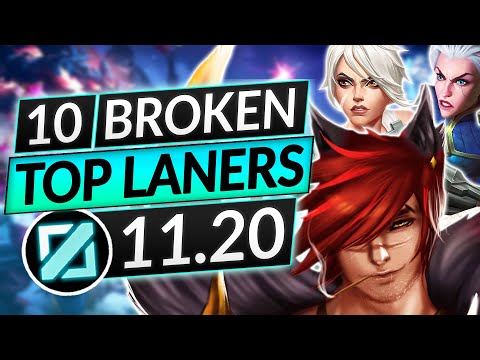 10 BEST TOP LANE Champions to MAIN and RANK UP in 11.20 - Tips for Season 11 - LoL Guide