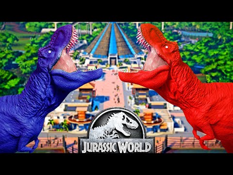 Tyrannosaurus Rex Pikachu Vs Spinosaurus,I-Rex,T-Rex - Jurassic World Evolution Dinosaurs Fighting