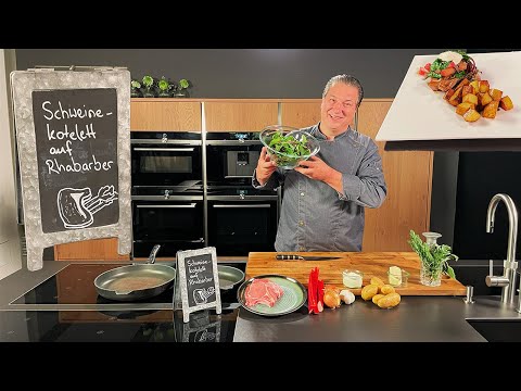 Schweinekotelett auf Rhabarber | Das schnelle Gericht