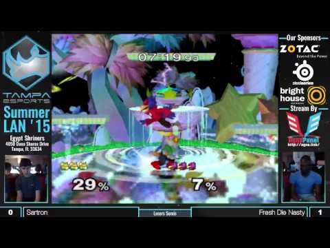 Tampa eSports Summer LAN 15 Melee - Losers Semis - Sartron vs Fresh Die Nasty