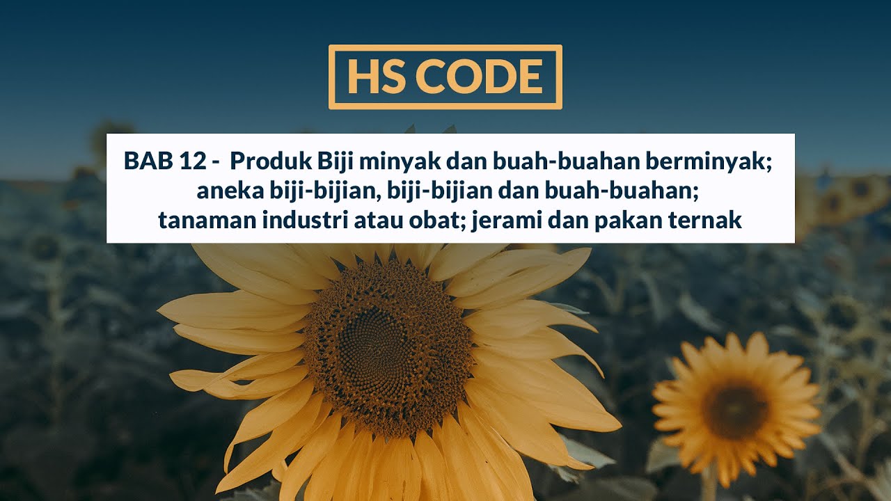 NGAJI HS CODE BAB 12 -  PRODUK BIJI MINYAK dan BUAH-BUAHAN BERMINYAK; TANAMAN INDUSTRI ATAU OBAT#Q&A