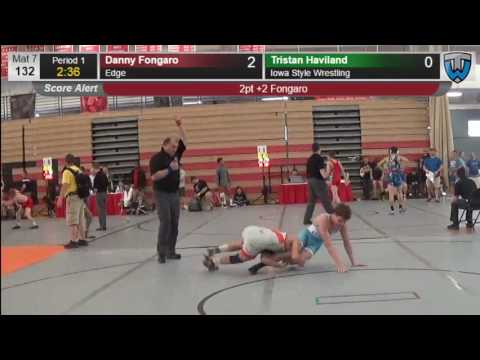 2044 Junior Men 132 Danny Fongaro Edge vs Tristan Haviland Iowa Style Wrestling 4138095104