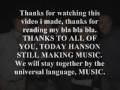 Hanson-A Minute Without You Accoustic-CUBAN FAN ...