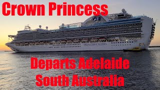 Crown Princess departure from Outer Harbor Adelaide in South Australia,1 Nov 2024