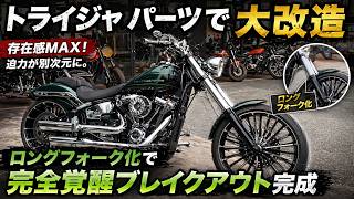 ロングフォーク化で完全覚醒ブレイクアウト完成。トライジャパーツで大改造！