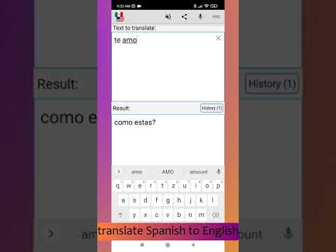 Spanish English Translator video