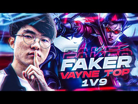 FAKER going CRAZY with VAYNE TOP??? *INSANE 1v2 PLAY!*