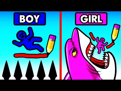 BOY vs GIRL STICKMAN SAVE