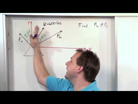 Lesson 8 - Resolving A Force Into Components, Part 2 (Engineering Mechanics Statics)