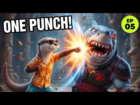 Kung Fu Otter Fights Cyborg Shark🔥3D Animation