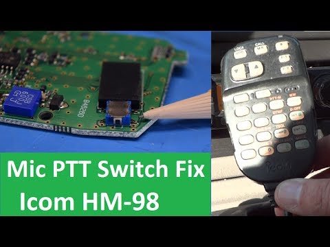 Microphone PTT Switch Quick Repair - Icom HM-98
