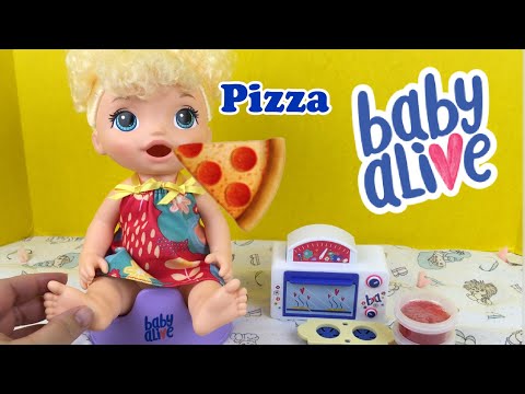 Making Pepperoni 🍕 Pizza for our NEW Baby Alive Super Snacks SNACKIN TREATS BABY Doll
