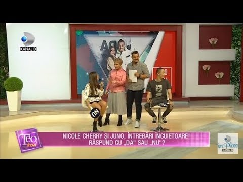 Teo Show (11.09.2018) - Nicole Cherry si Juno, Q&A cu DA sau NU! Partea 2