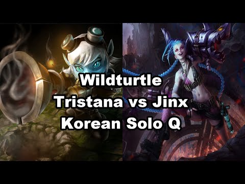 Wildturtle Tristana vs Jinx Korean Solo Q 21-3-6 Triple Kill