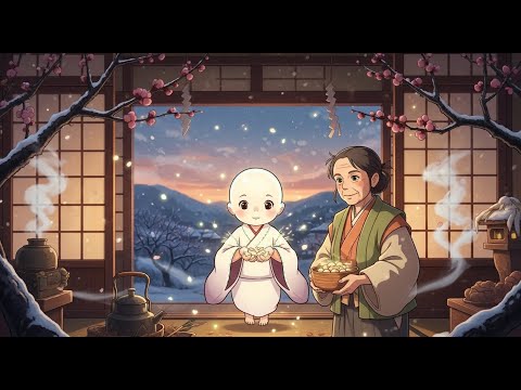 The Shrine Where Winter Softly Ends ❄️✨ | Ghibli-Style Peaceful Fantasy (No Talking)