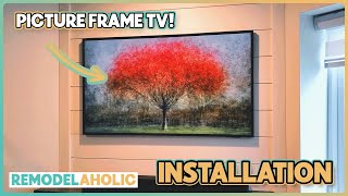 How to Install Picture Frame TV on Shiplap Wall above a Fireplace