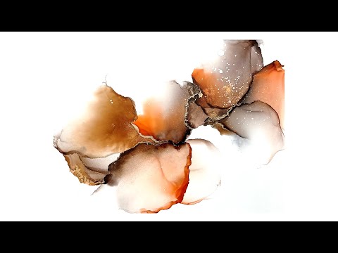 Wisps and fades composition with alcohol inks